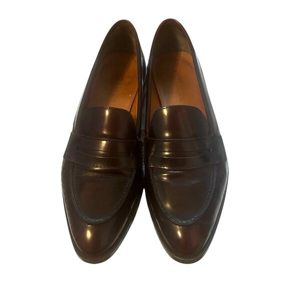 Everlane The Modern Penny Loafer Dark Maroon Leather Pointed Toe EUC Size 6.5 - Picture 3 of 10